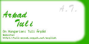 arpad tuli business card